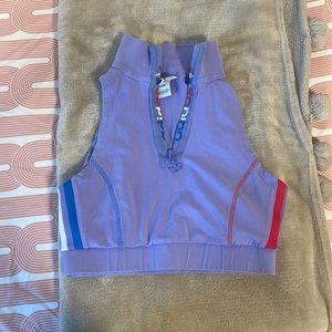Adidas purple crop top